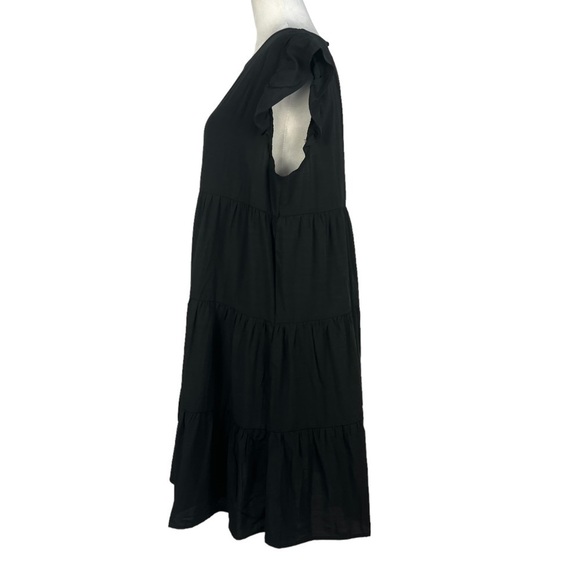 Kirundo NEW WITH TAG CAP RUFFLE SLEEVE A-LINE LINED MINI BABYDOLL DRESS - Picture 4 of 15